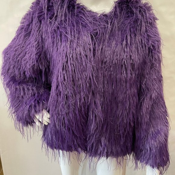 Faux Fur Shaggy Jacket Coat - Picture 2 of 2